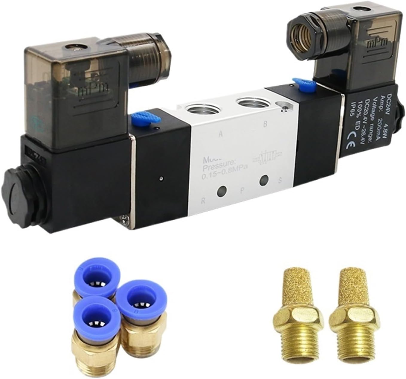 Solenoid Valve 220V Pneumatic 4V220-08 Air 5 way 2 Position